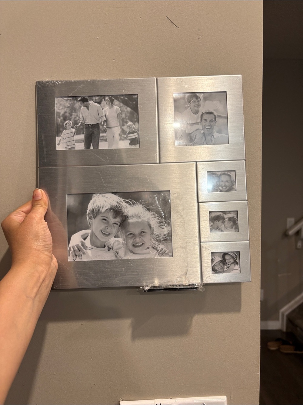 Brushed Silver Multi-Opening Picture Frame Collage